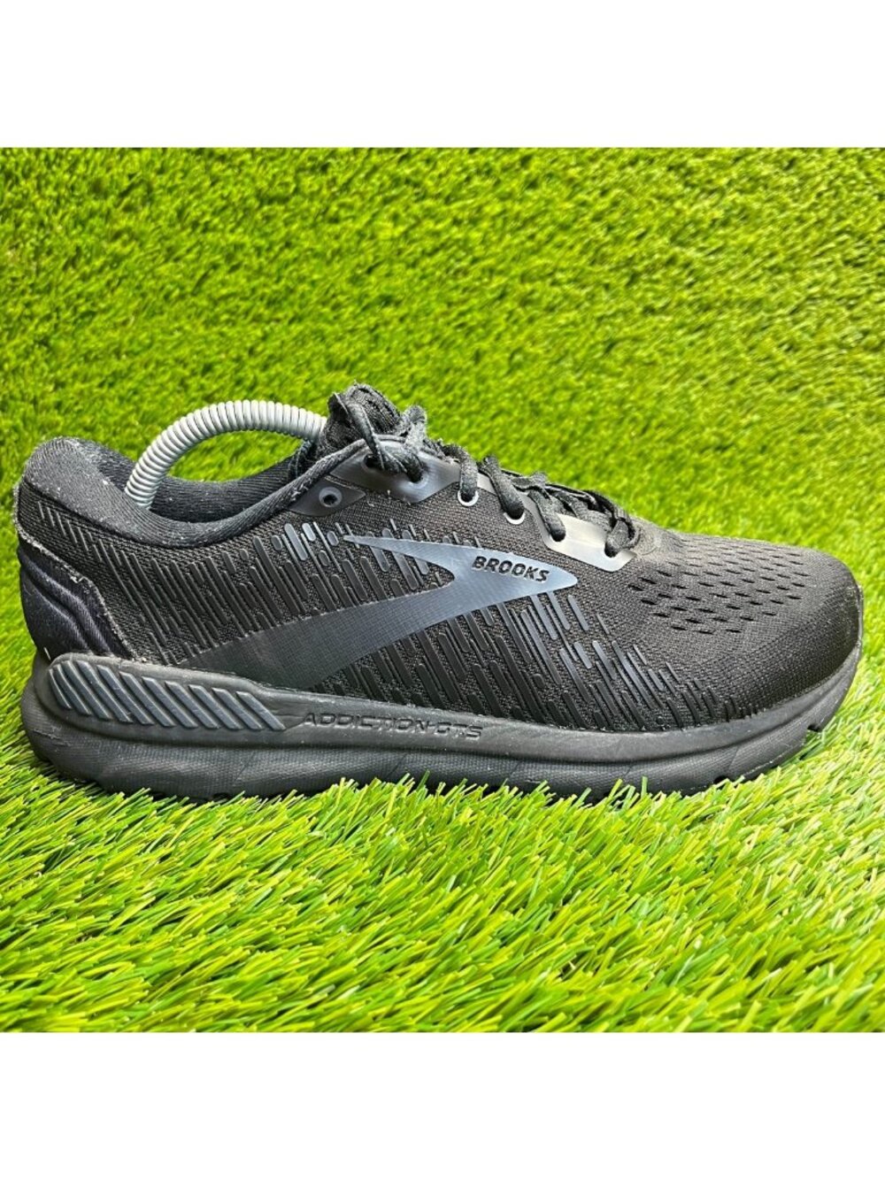 Brooks Addiction GTS 15 Triple Black Mens Size 9 Walking Running Shoes Sneakers